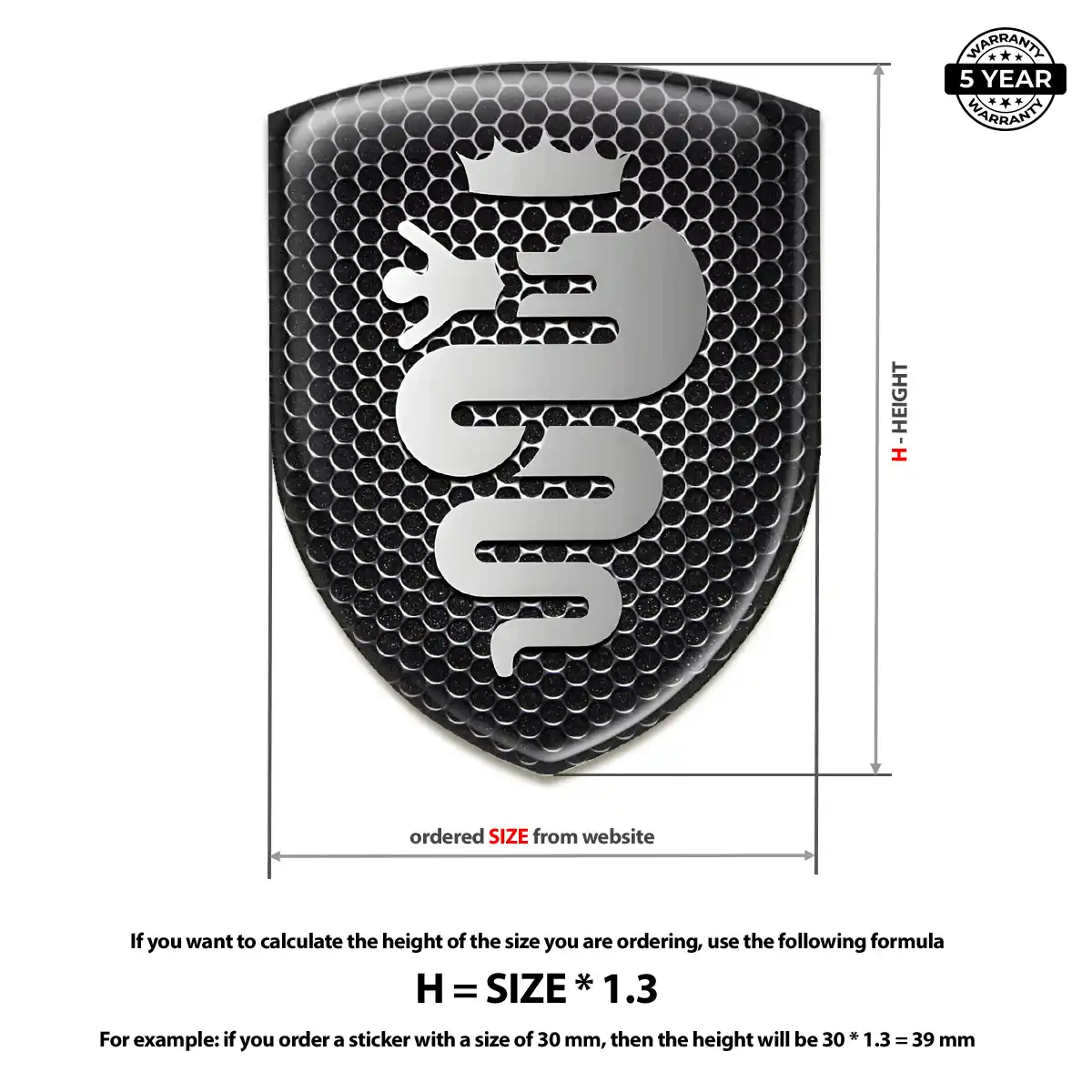 Alfa Romeo 3D Badge Sticker Exclusive Series