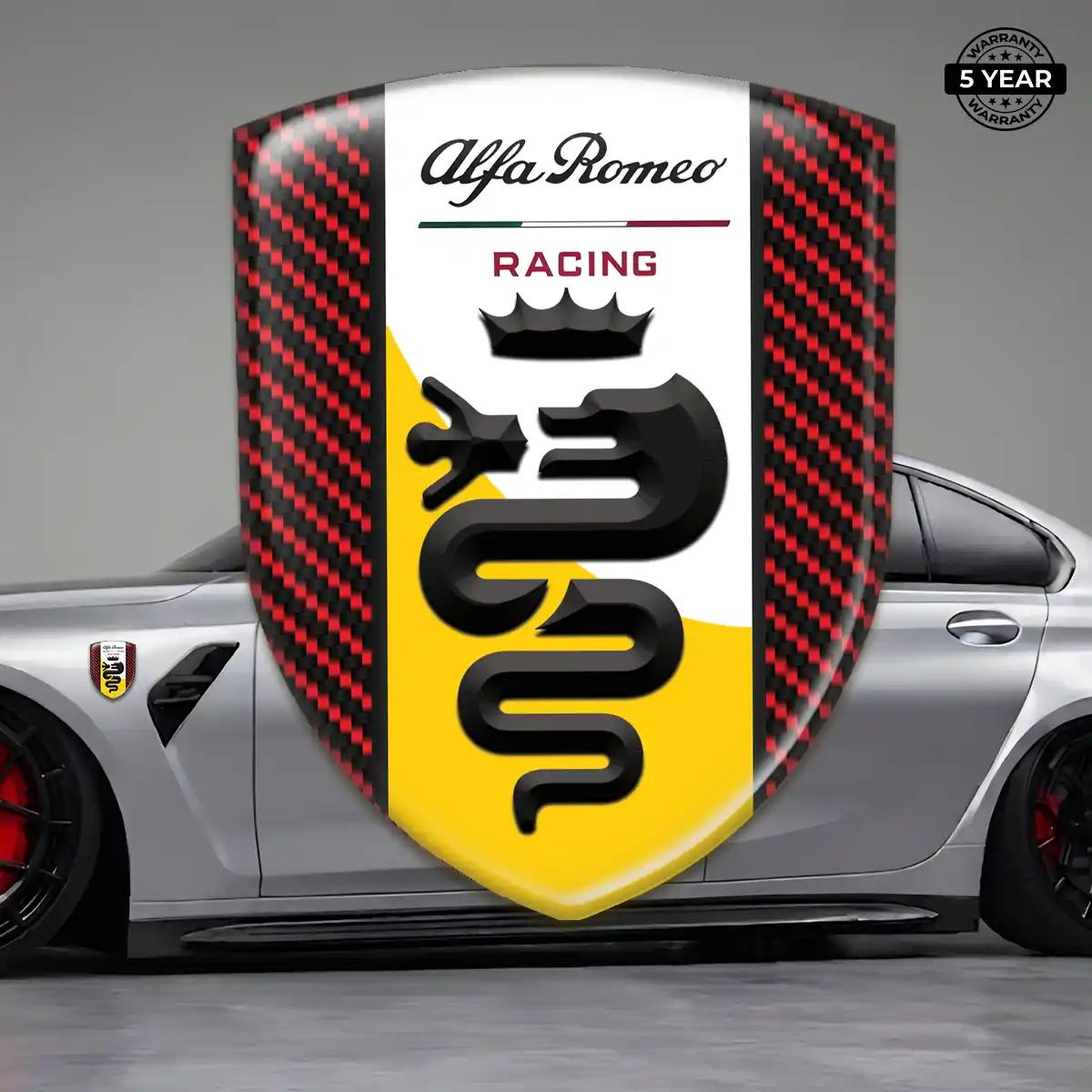 Alfa Romeo 3D Badge Sticker Prime Quality
