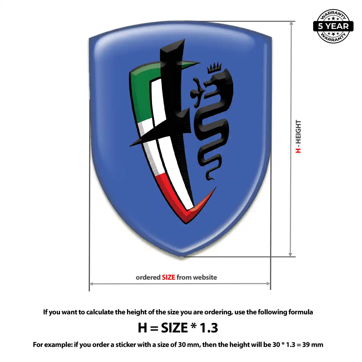 Alfa Romeo 3D Domed Sticker Deluxe Edition