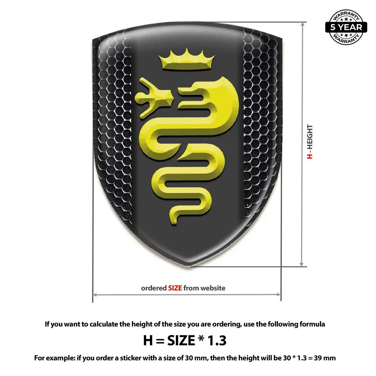 Alfa Romeo 3D Domed Sticker Elite Finish
