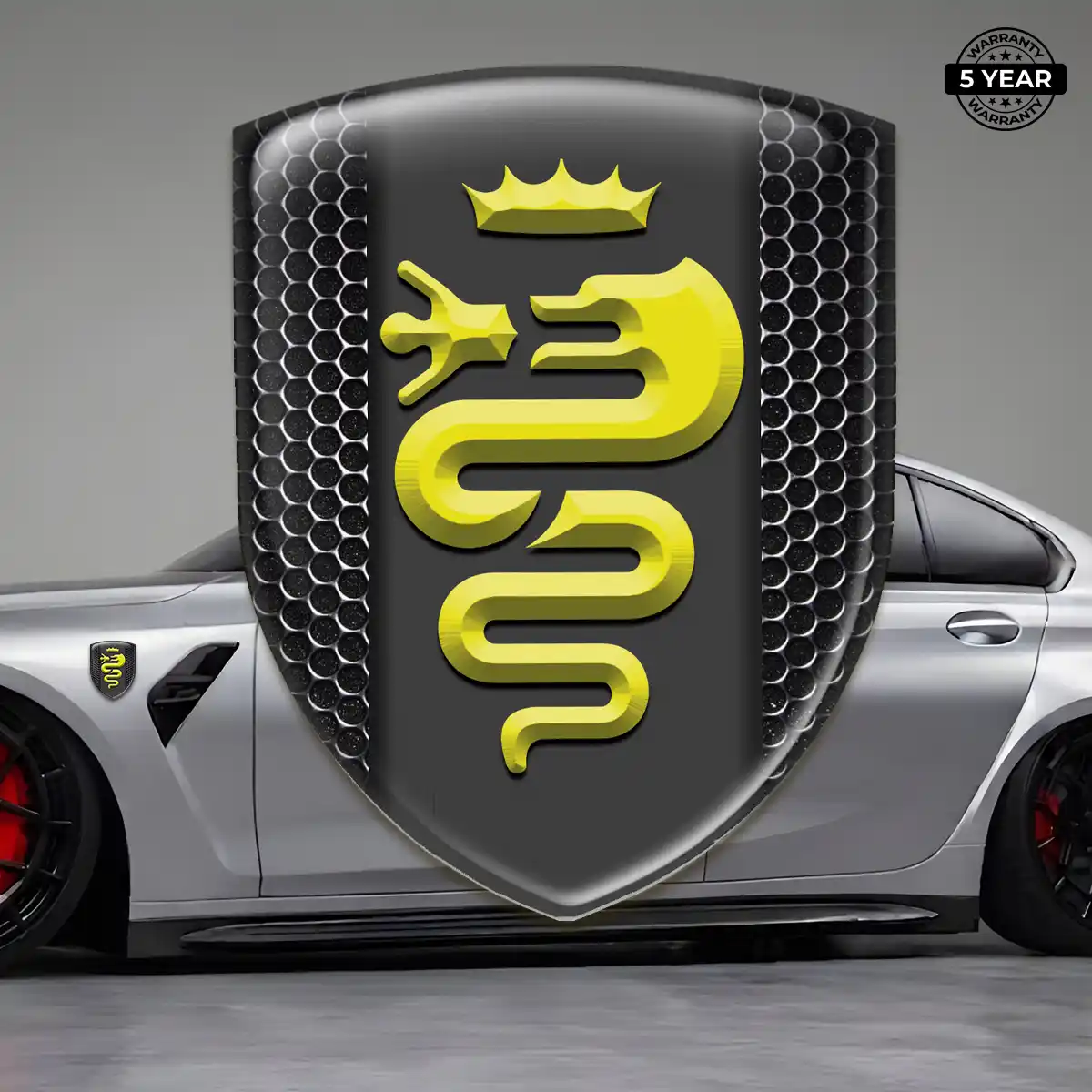 Alfa Romeo 3D Domed Sticker Elite Finish