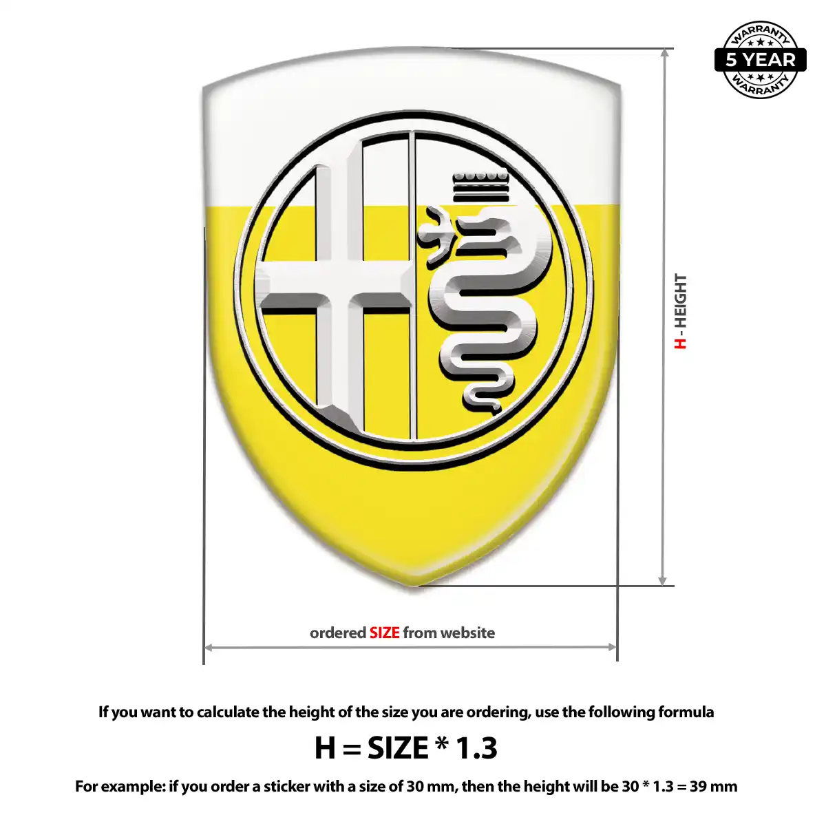 Alfa Romeo 3D Domed Sticker Exclusive Series