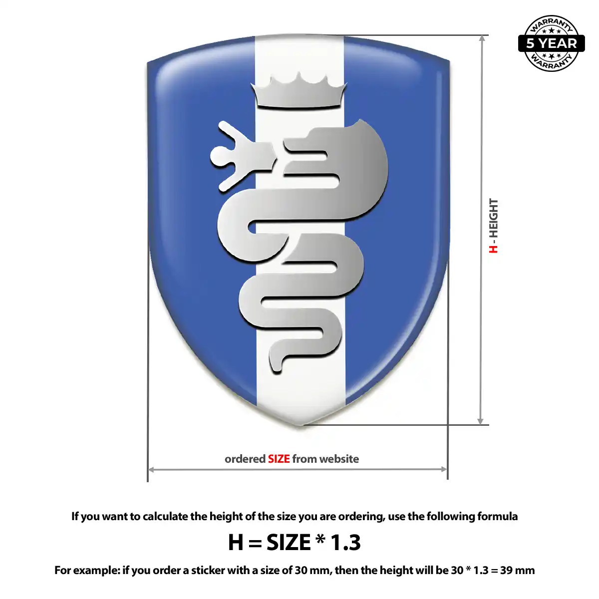 Alfa Romeo 3D Domed Sticker Prime Quality