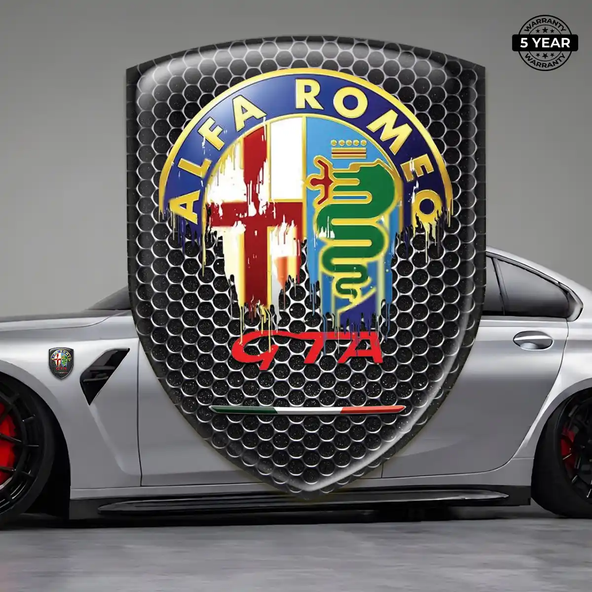 Alfa Romeo 3D Domed Sticker Refined Design