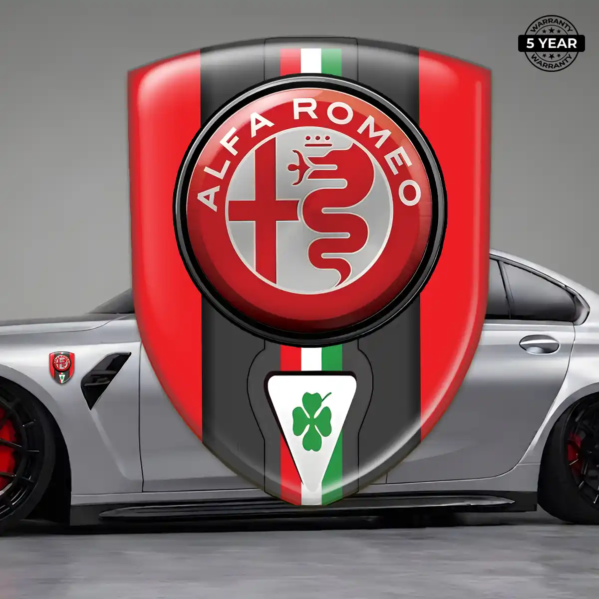 Alfa Romeo 3D Emblem Sticker Deluxe Edition