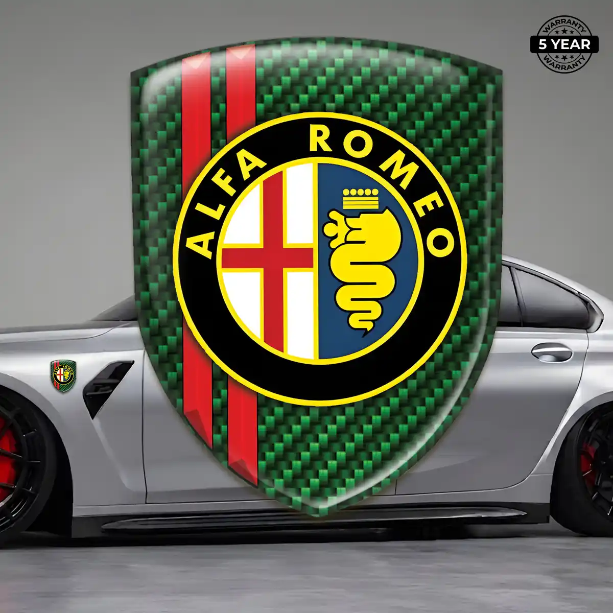 Alfa Romeo 3D Emblem Sticker Prime Quality