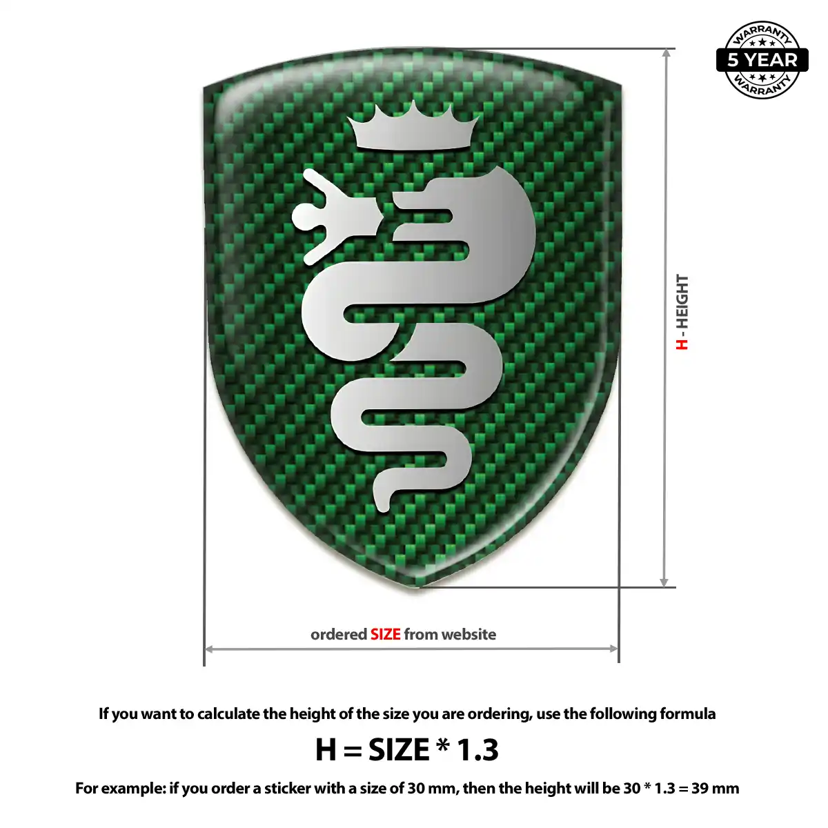 Alfa Romeo 3D Emblem Sticker Refined Design