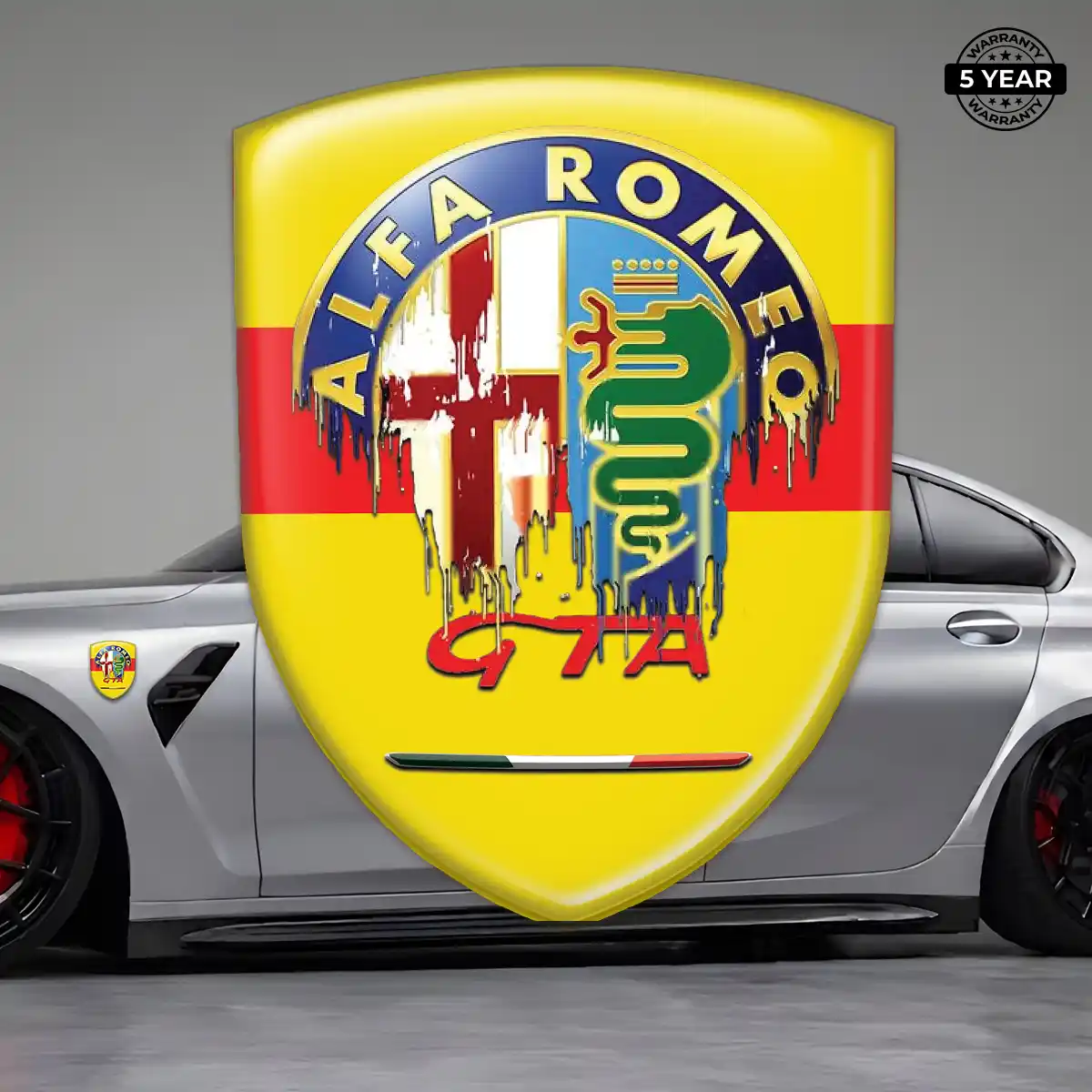 Alfa Romeo 3D Emblem Sticker Signature Grade