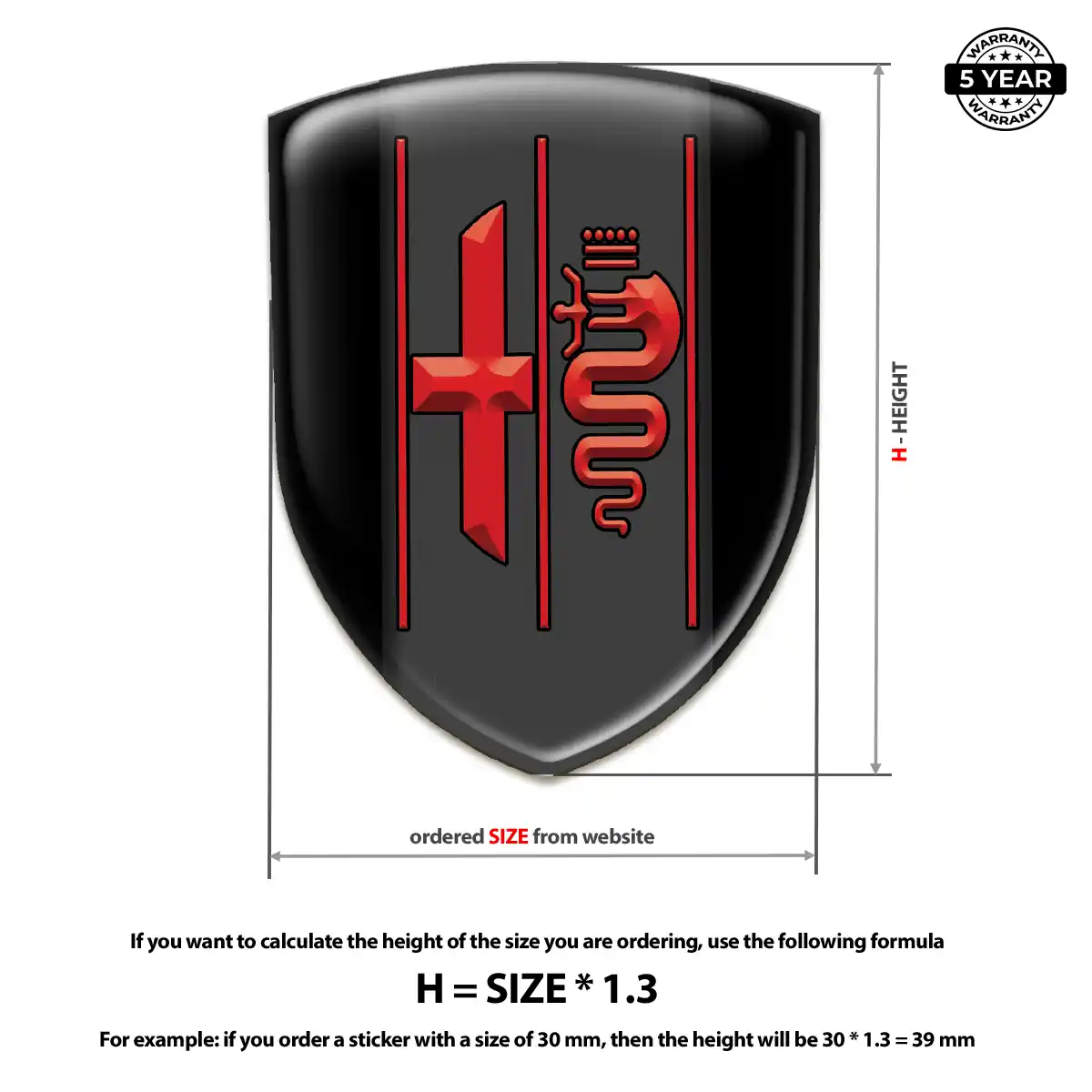 Alfa Romeo 3D Gel Sticker Deluxe Edition