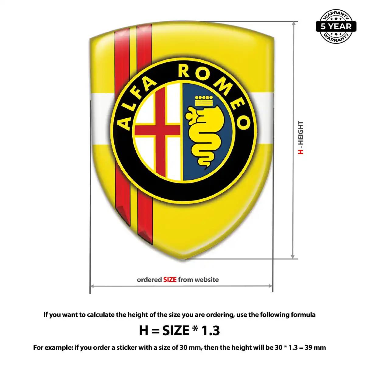 Alfa Romeo 3D Gel Sticker Prestige Line