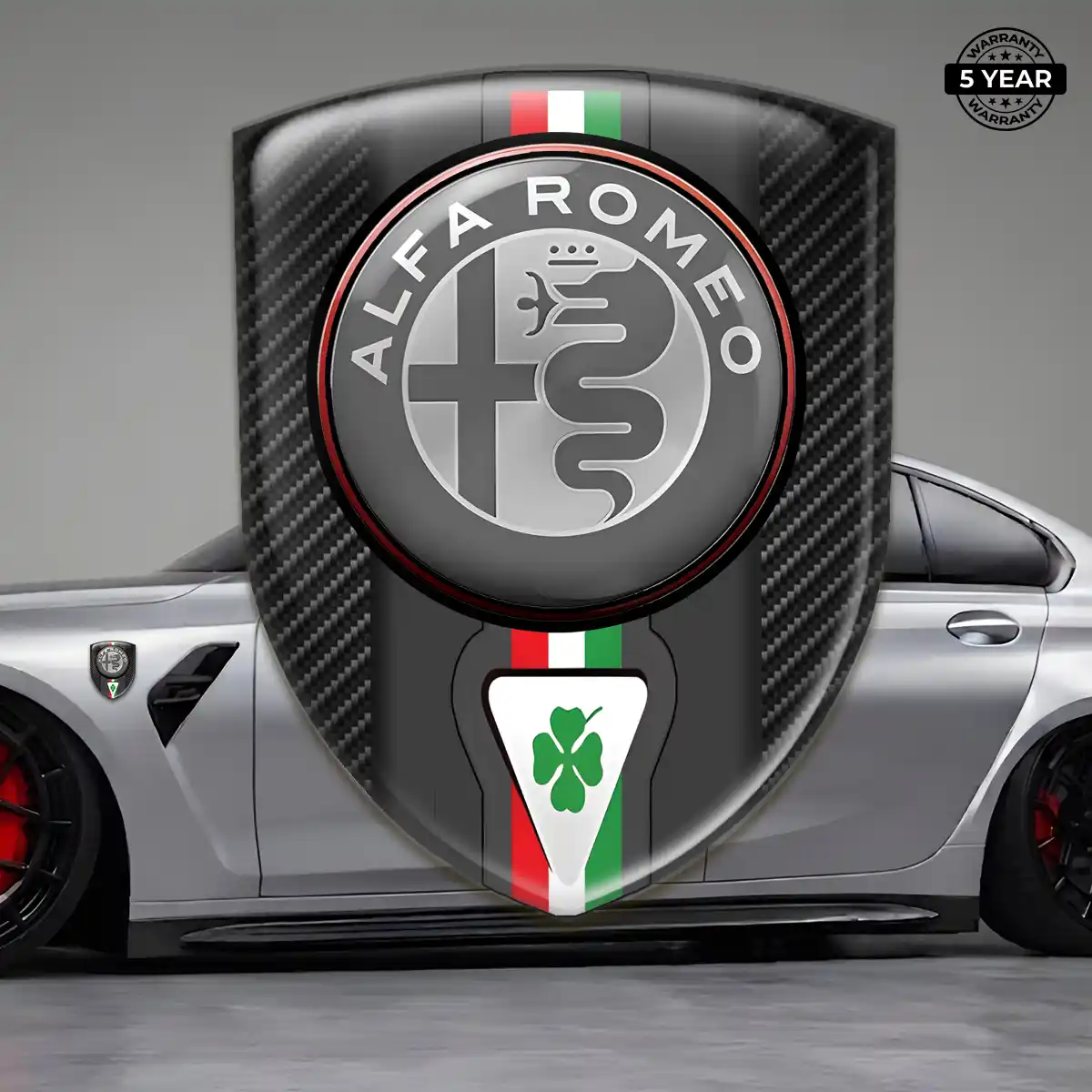 Alfa Romeo 3D Gel Sticker Sleek Style