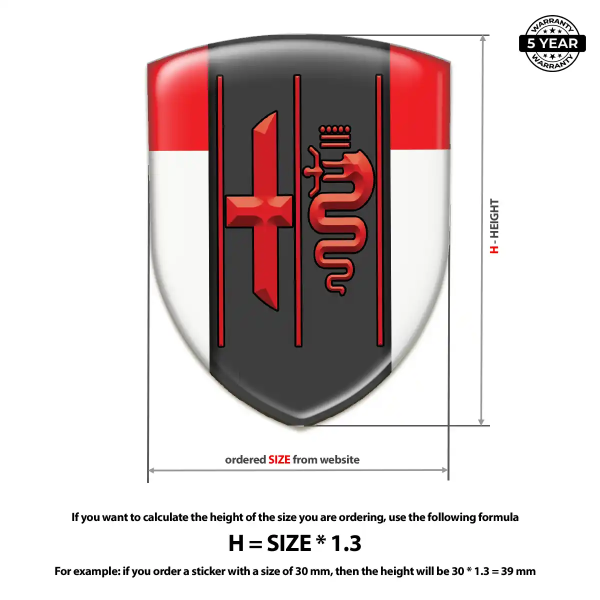 Alfa Romeo 3D Gel Sticker Superior Craft
