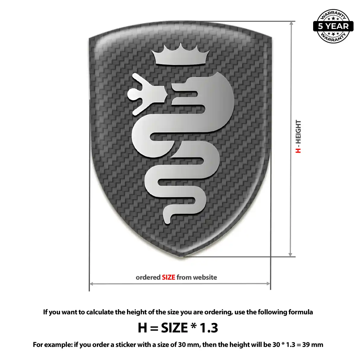 Alfa Romeo 3D Logo Sticker Deluxe Edition