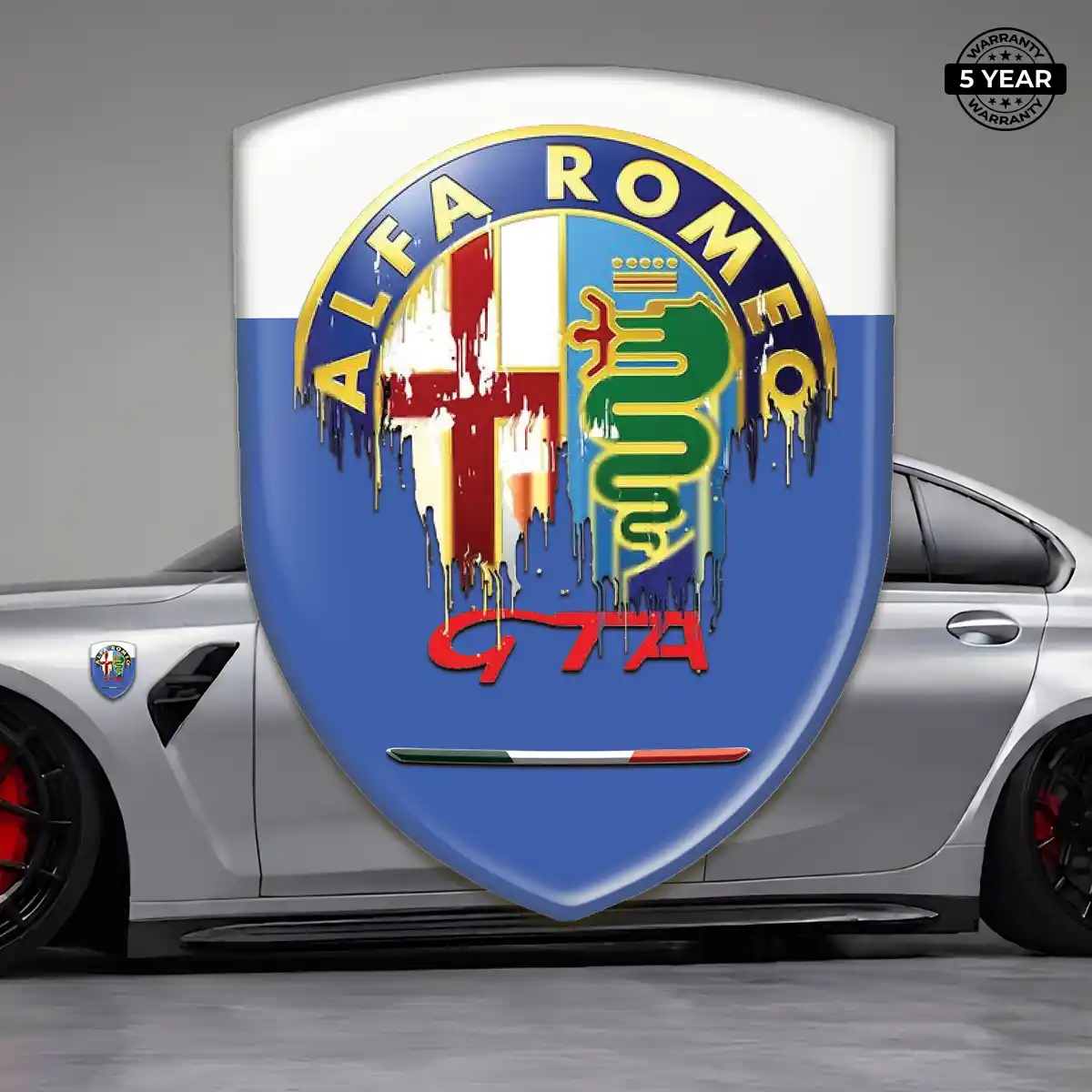 Alfa Romeo 3D Logo Sticker Elite Finish