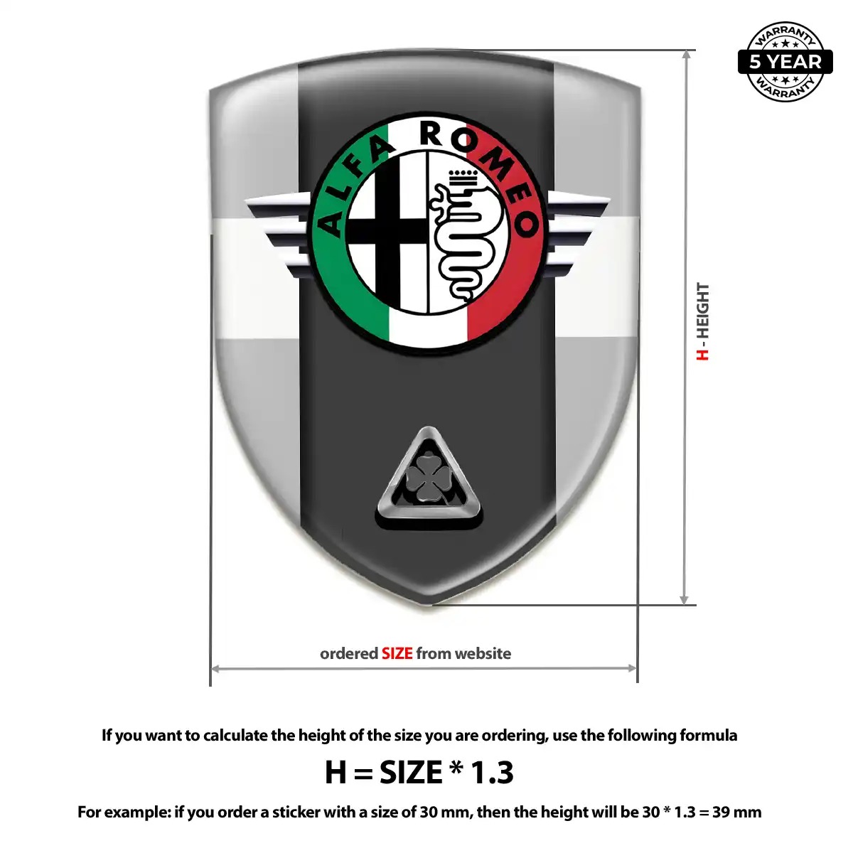 Alfa Romeo 3D Logo Sticker Exclusive Series