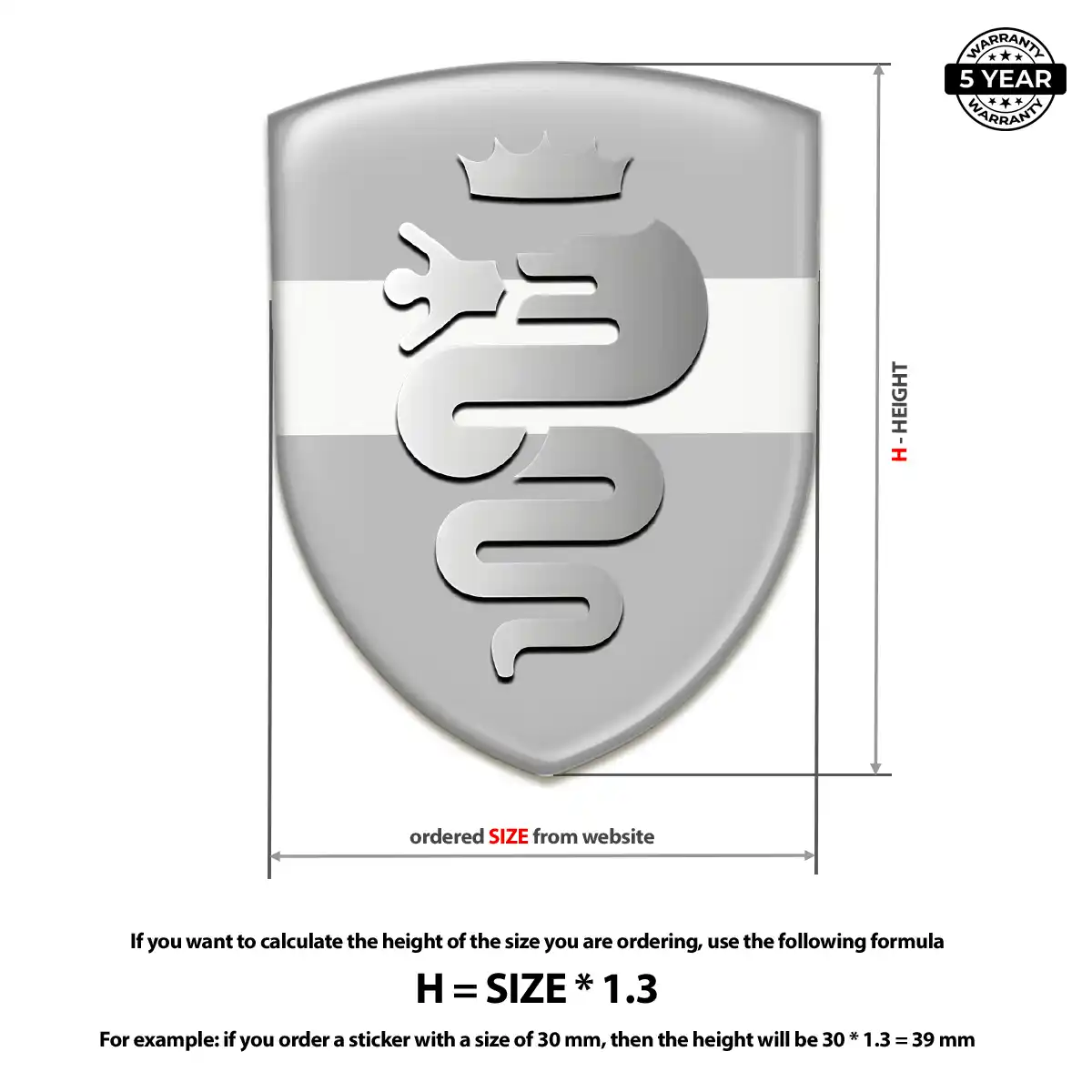 Alfa Romeo 3D Logo Sticker Prime Quality