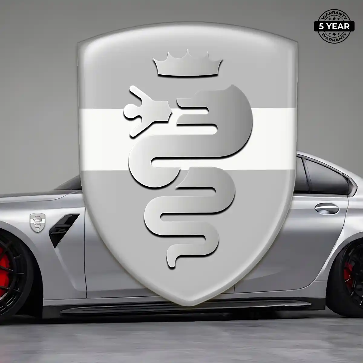 Alfa Romeo 3D Logo Sticker Prime Quality