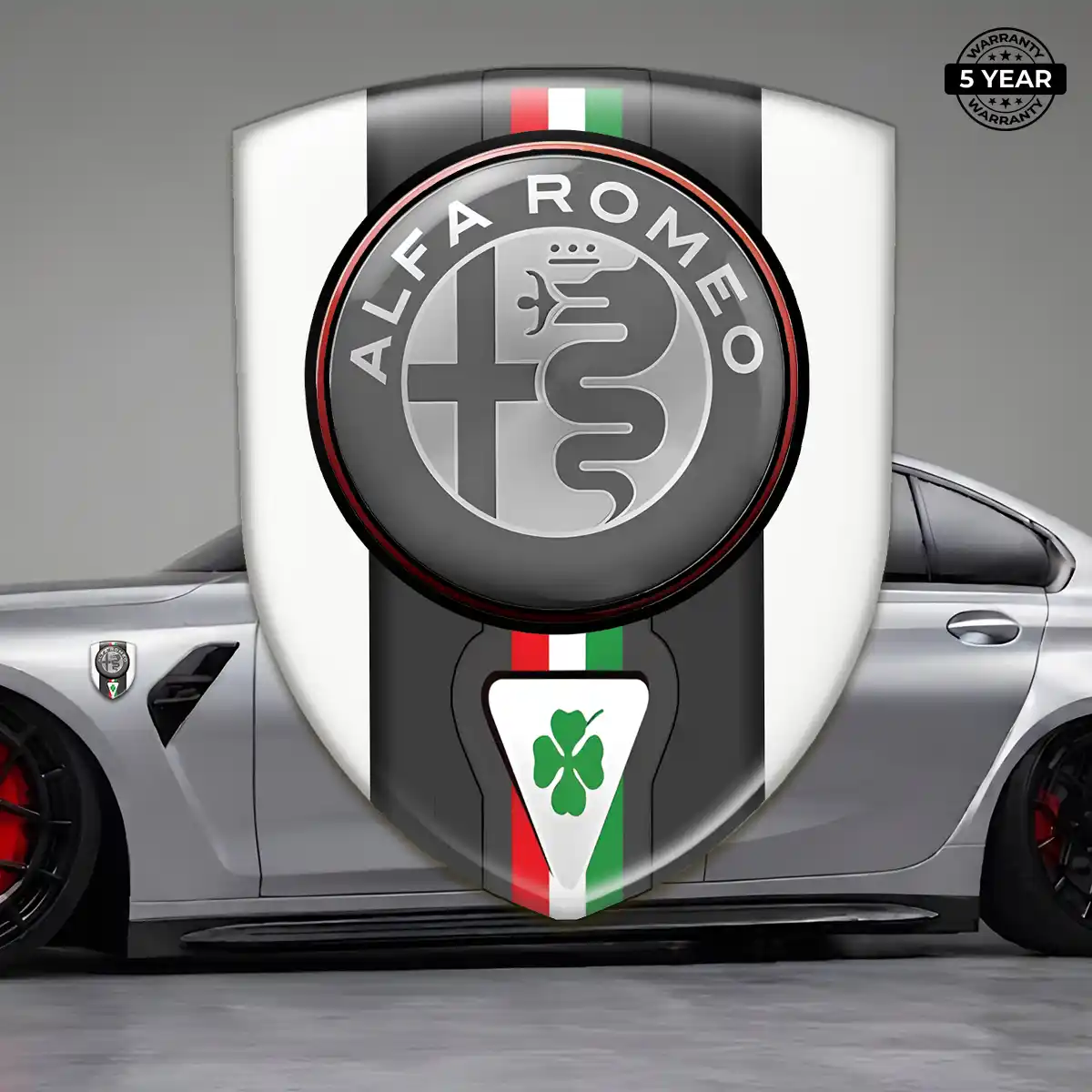 Alfa Romeo 3D Logo Sticker Signature Grade