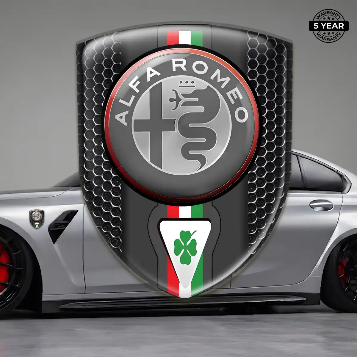 Alfa Romeo 3D Logo Sticker Superior Craft