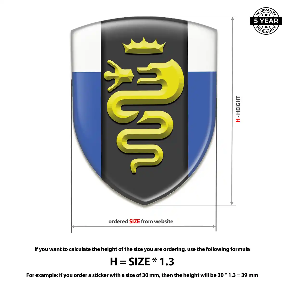 Alfa Romeo 3D Resin Sticker Deluxe Edition