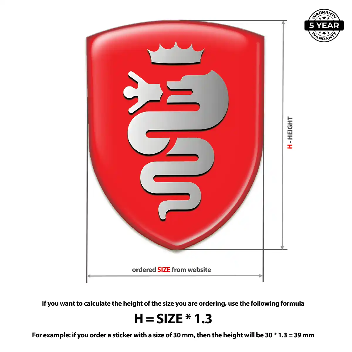 Alfa Romeo 3D Resin Sticker Elite Finish