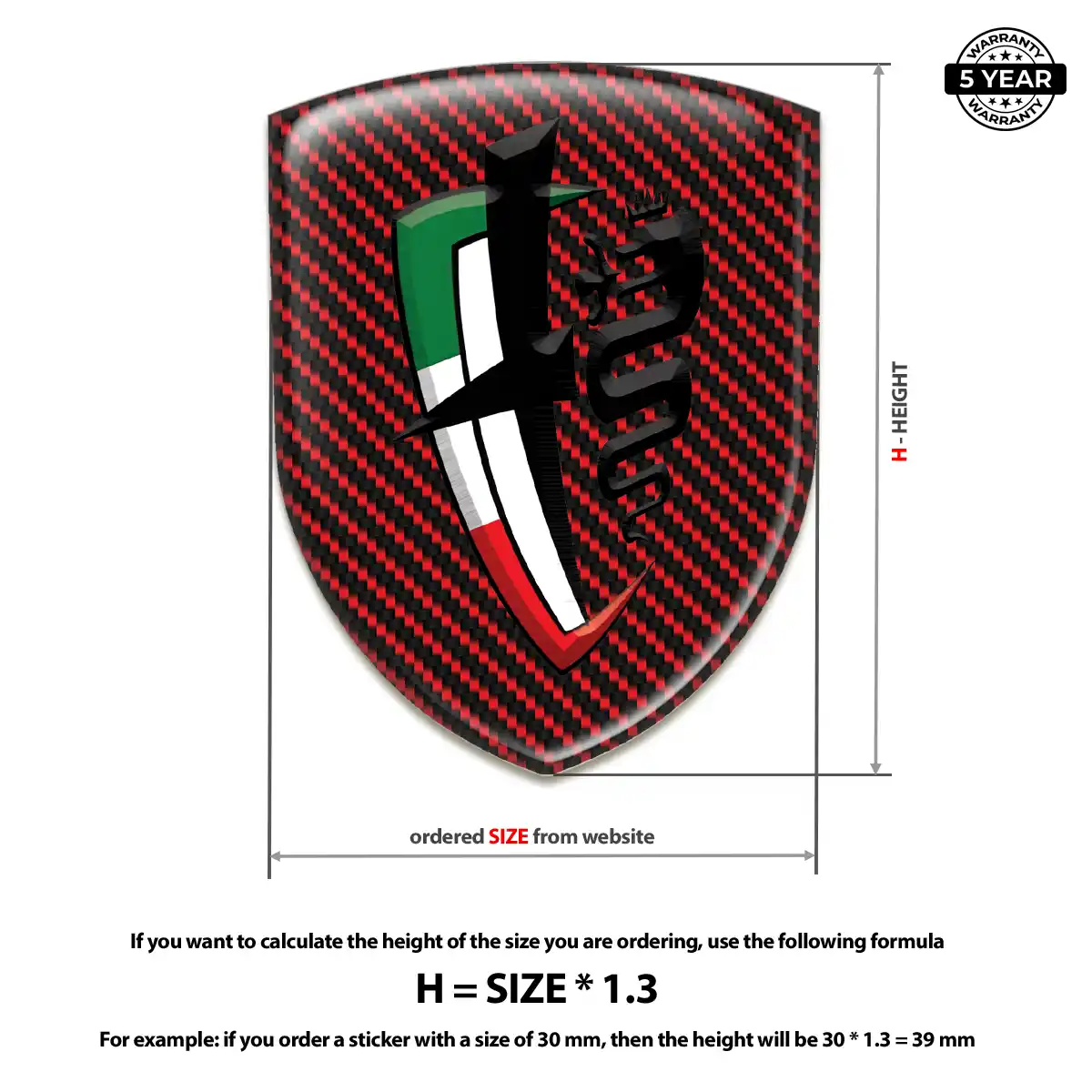 Alfa Romeo 3D Resin Sticker Exclusive Series
