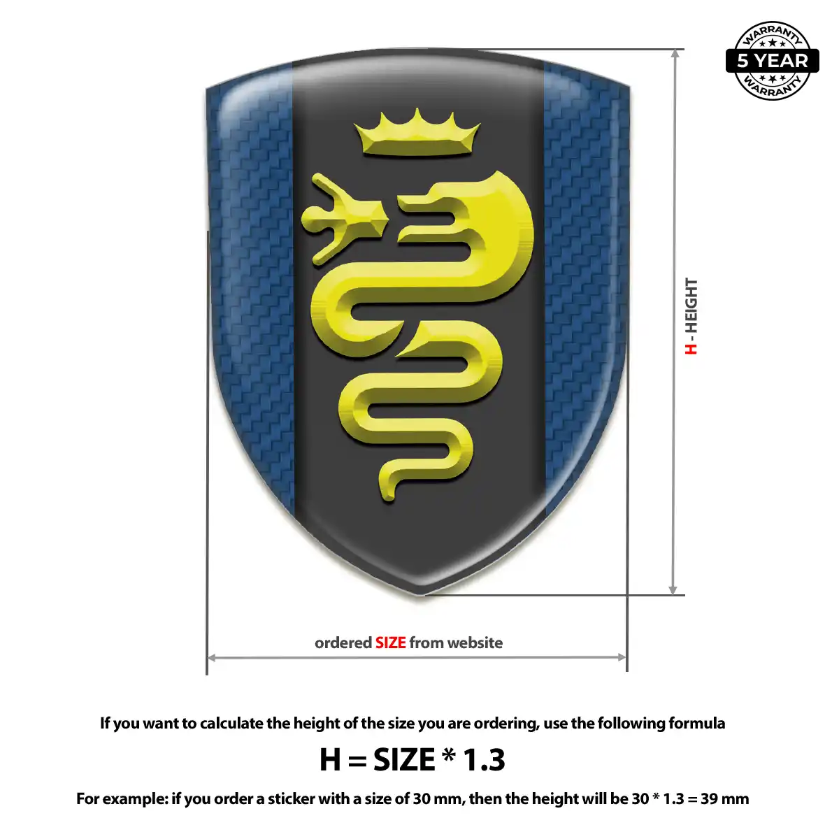 Alfa Romeo 3D Resin Sticker Prime Quality