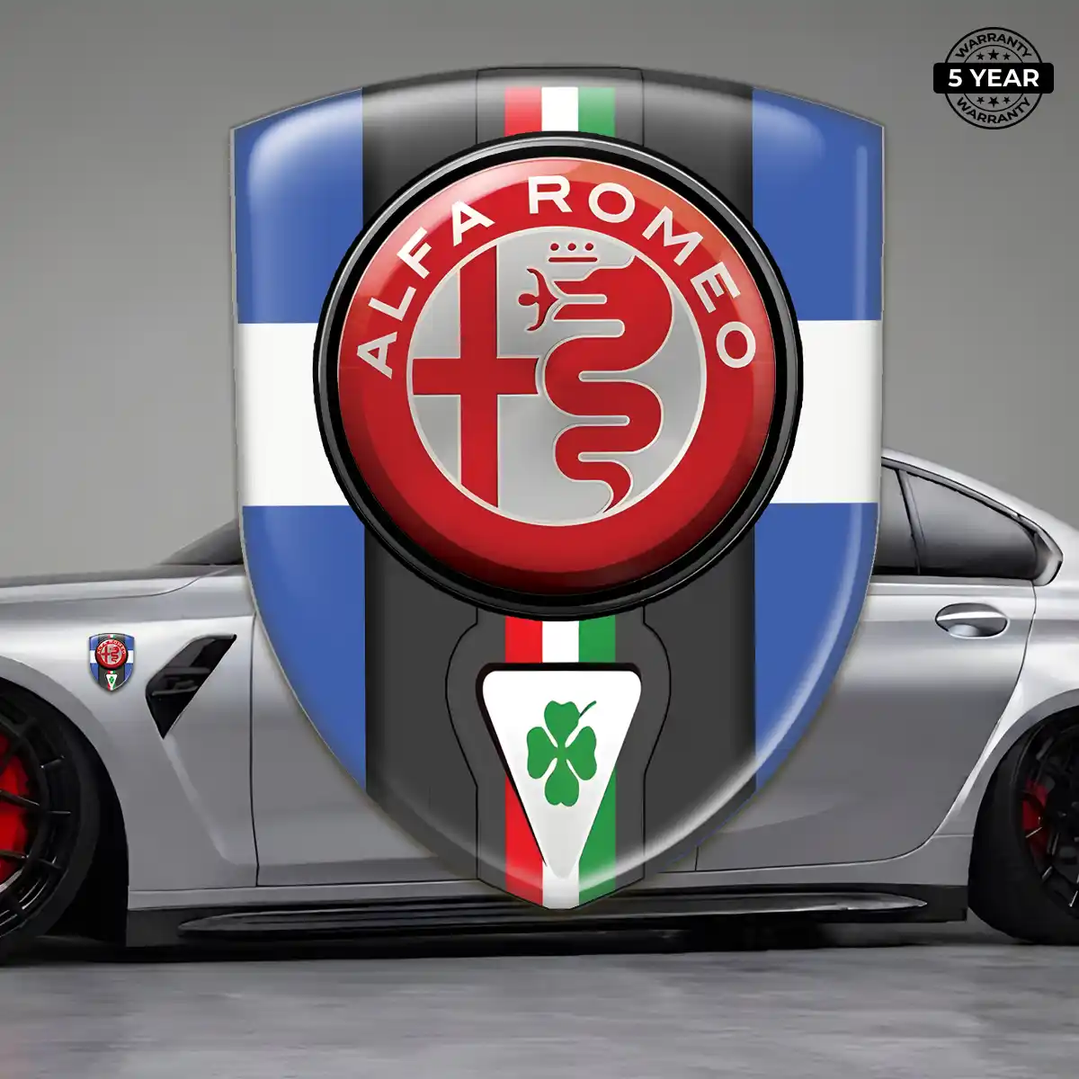 Alfa Romeo 3D Resin Sticker Sleek Style