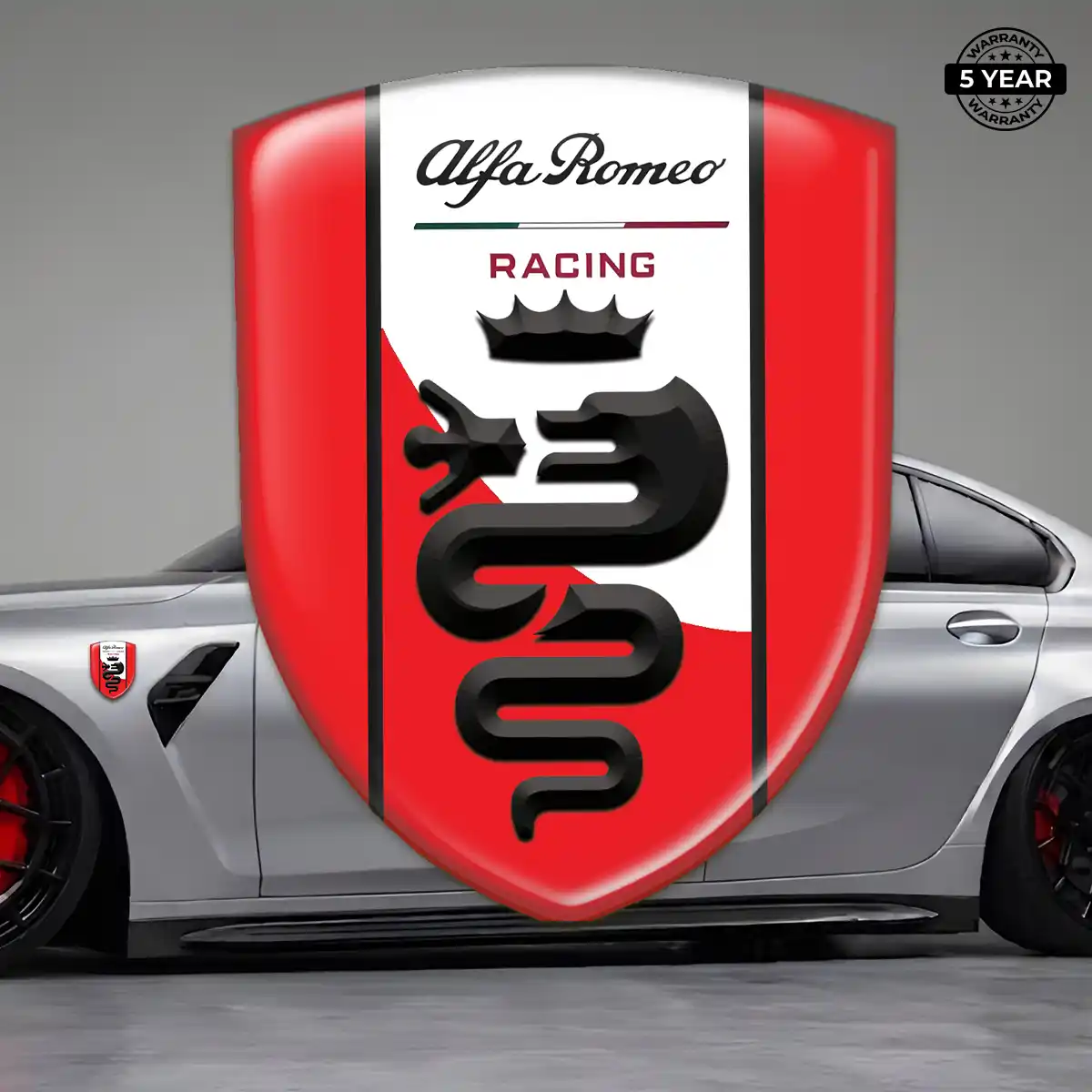 Alfa Romeo Automotive Emblem Sticker Deluxe Edition