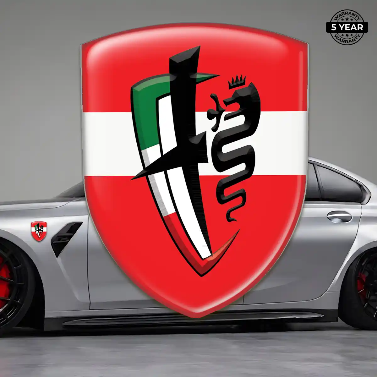 Alfa Romeo Automotive Emblem Sticker Elite Finish