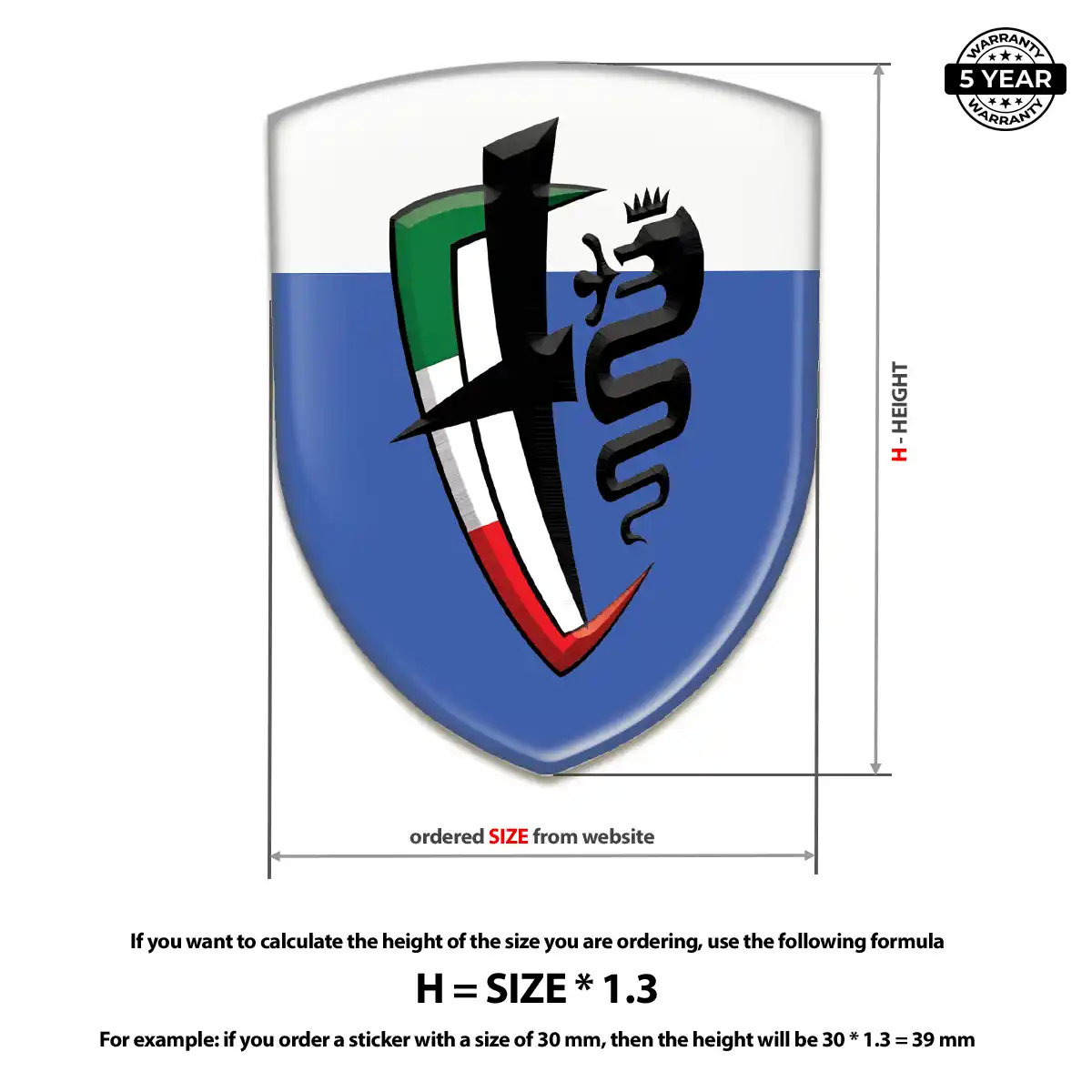 Alfa Romeo Automotive Emblem Sticker Exclusive Series