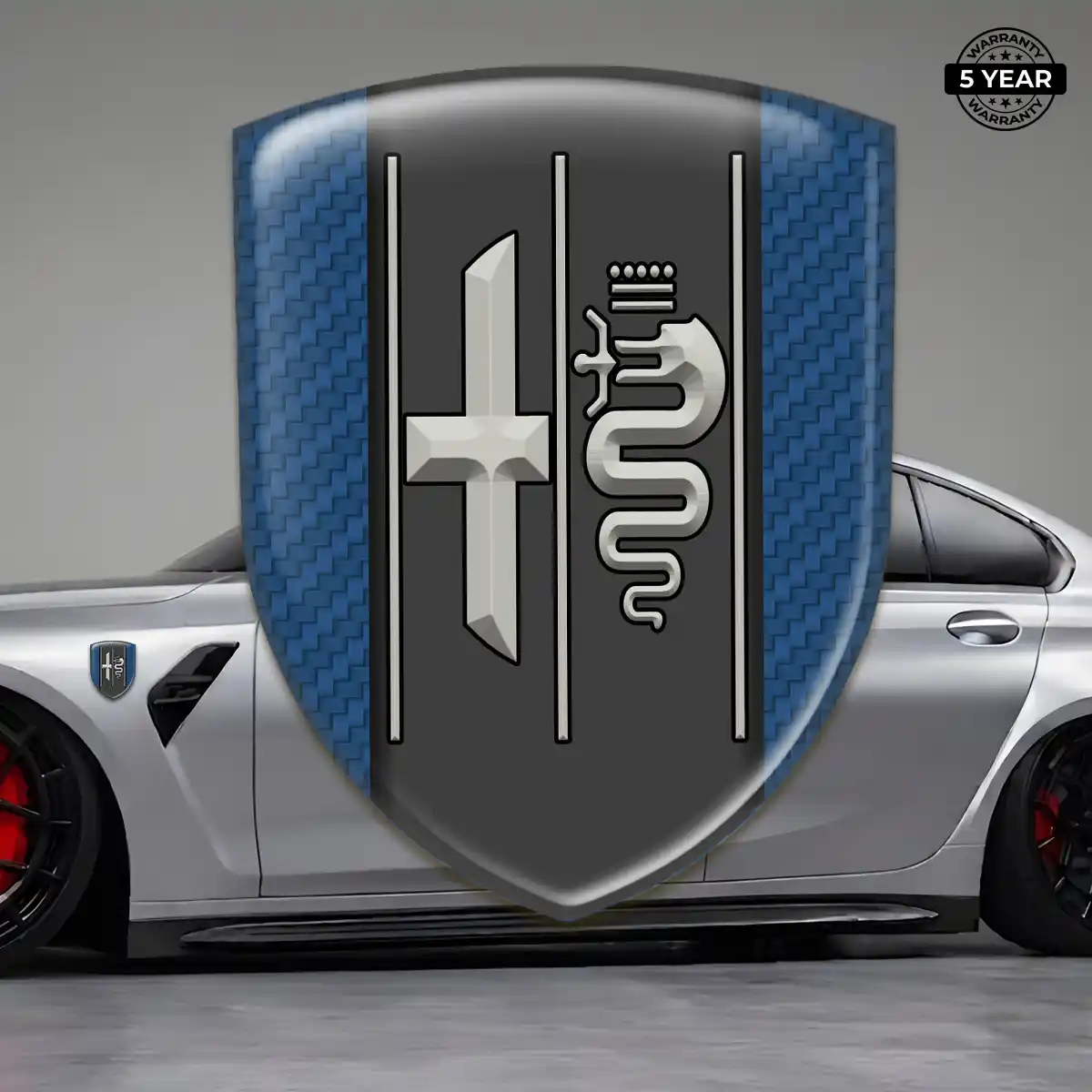 Alfa Romeo Automotive Emblem Sticker Prestige Line