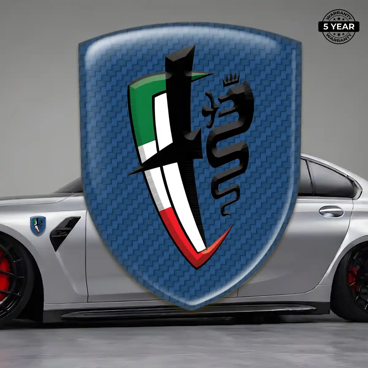 Alfa Romeo Automotive Emblem Sticker Refined Design