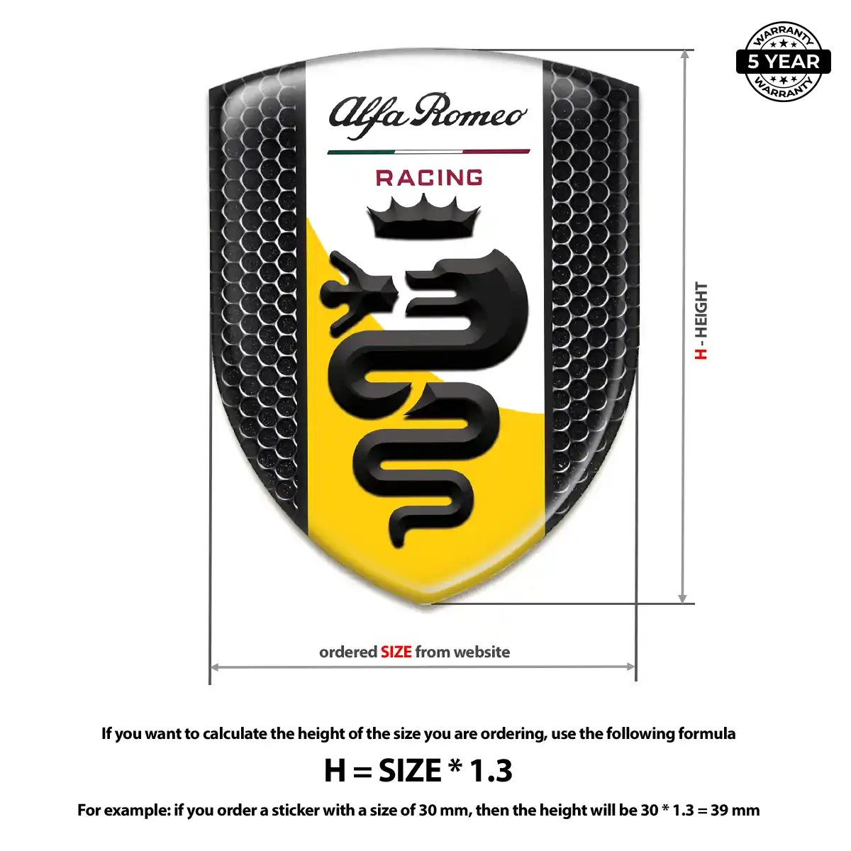 Alfa Romeo Automotive Emblem Sticker Superior Craft