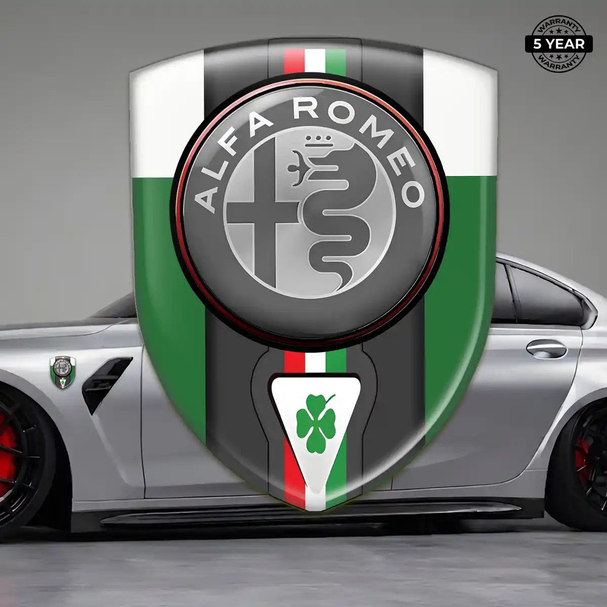 Alfa Romeo Automotive Logo Sticker Deluxe Edition