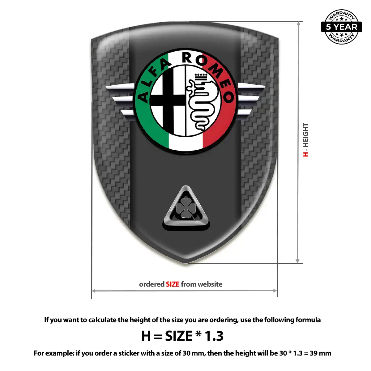 Alfa Romeo Automotive Logo Sticker Prestige Line