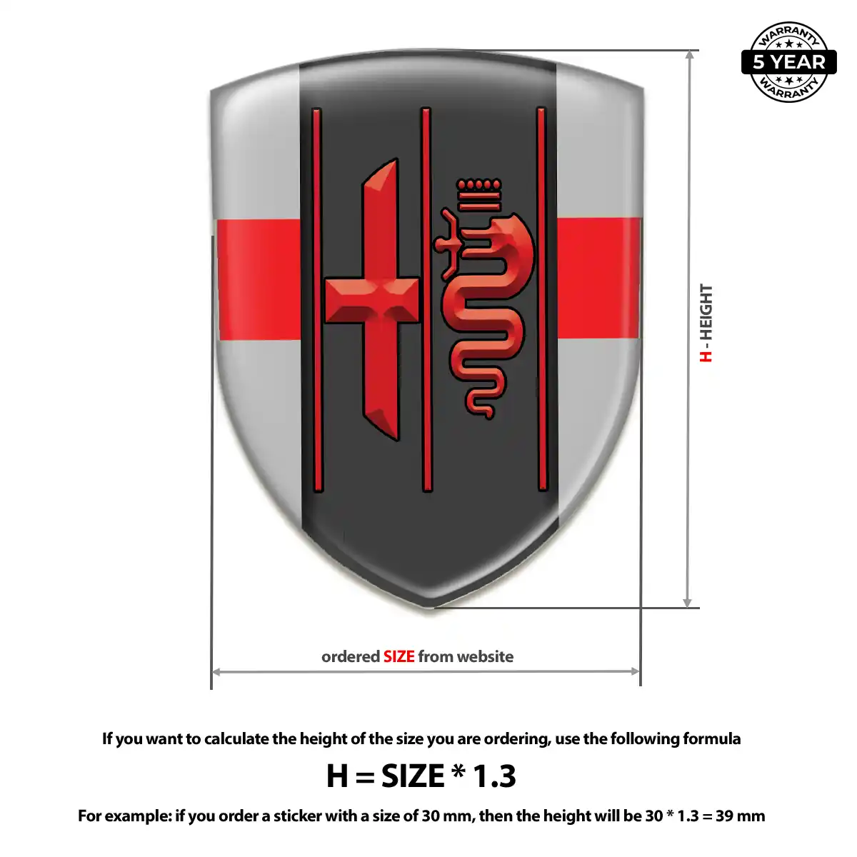 Alfa Romeo Automotive Logo Sticker Prime Quality