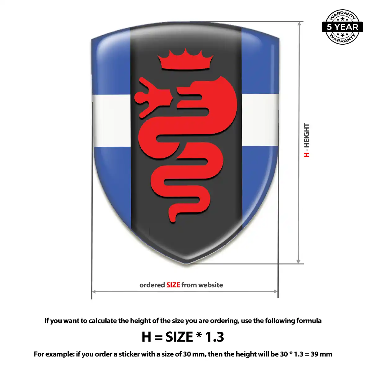 Alfa Romeo Automotive Logo Sticker Refined Design