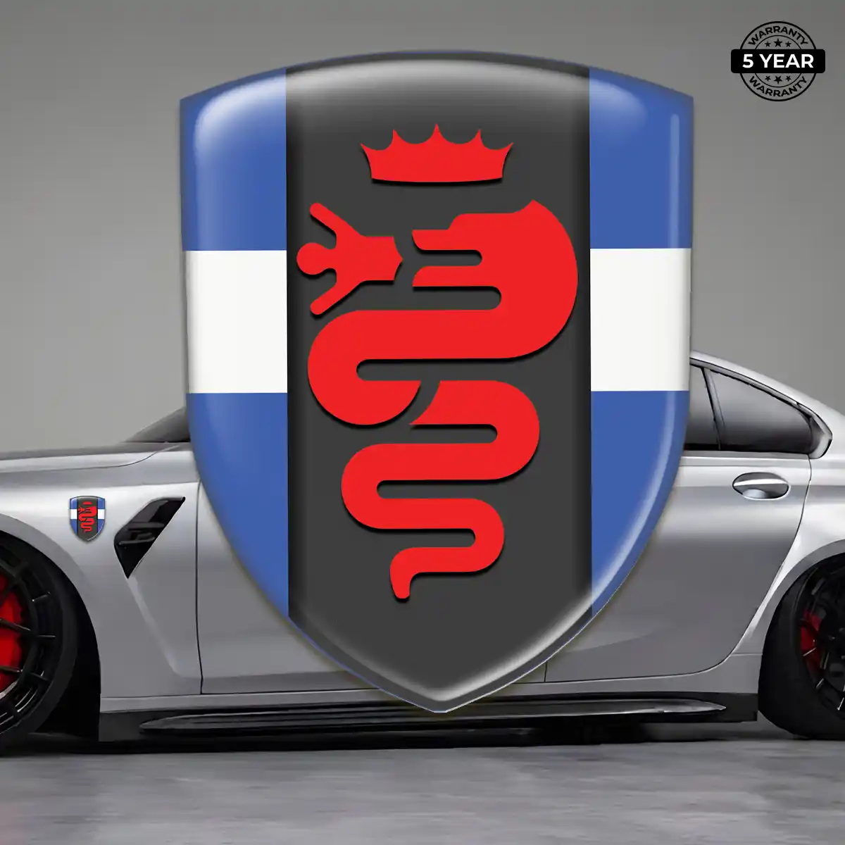 Alfa Romeo Automotive Logo Sticker Refined Design