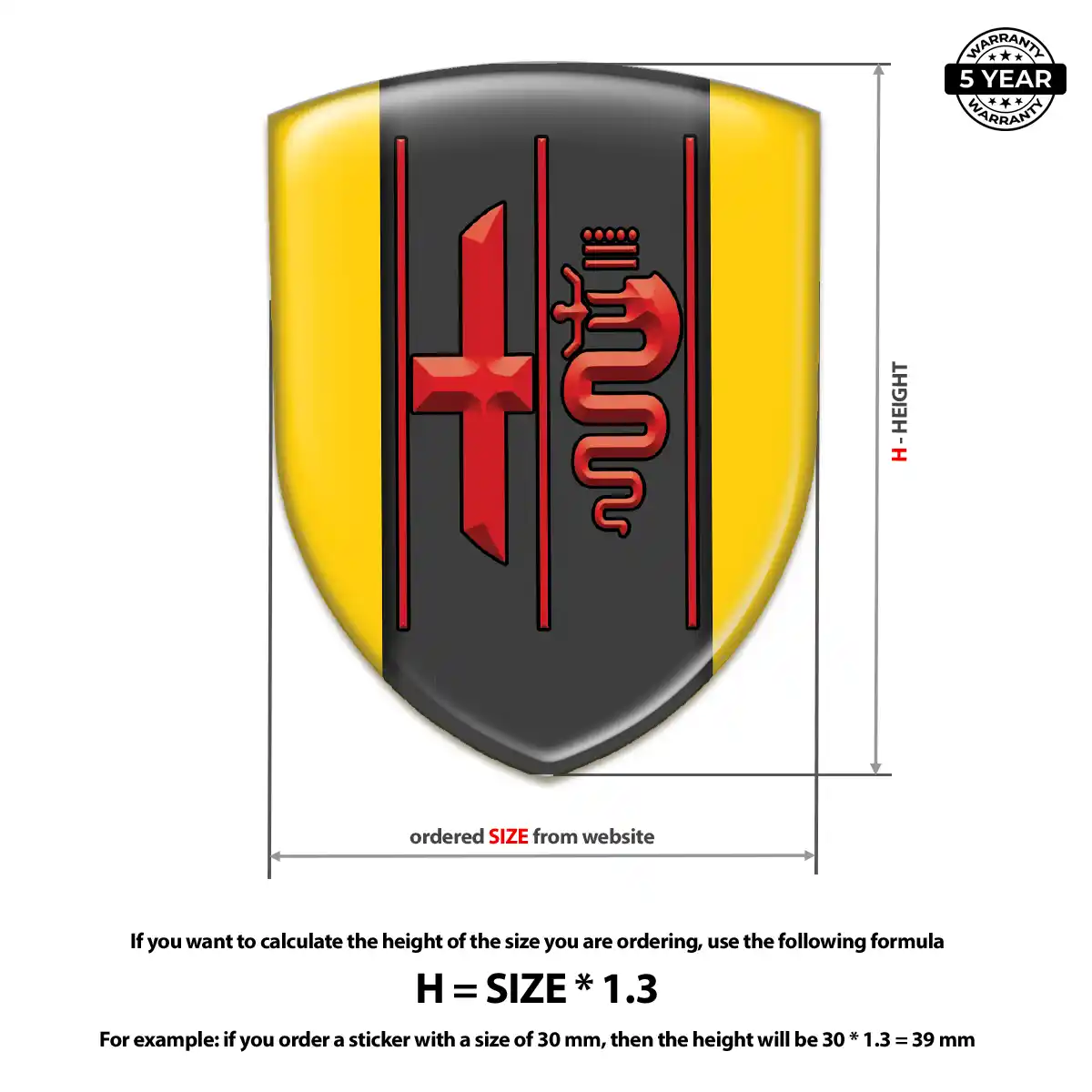Alfa Romeo Automotive Logo Sticker Signature Grade