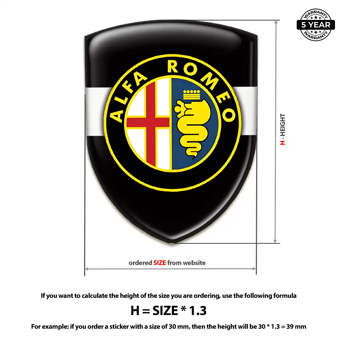 Alfa Romeo Automotive Logo Sticker Sleek Style
