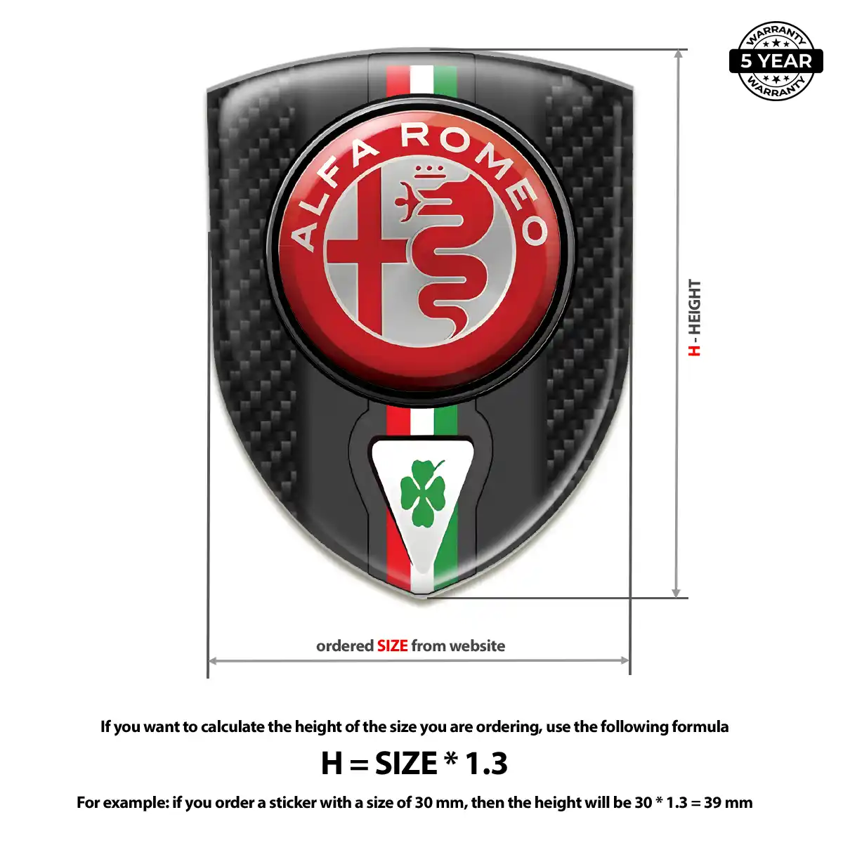 Alfa Romeo Automotive Logo Sticker Superior Craft