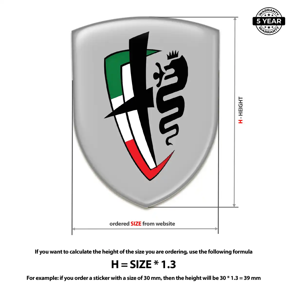 Alfa Romeo Automotive Resin Decal Deluxe Edition