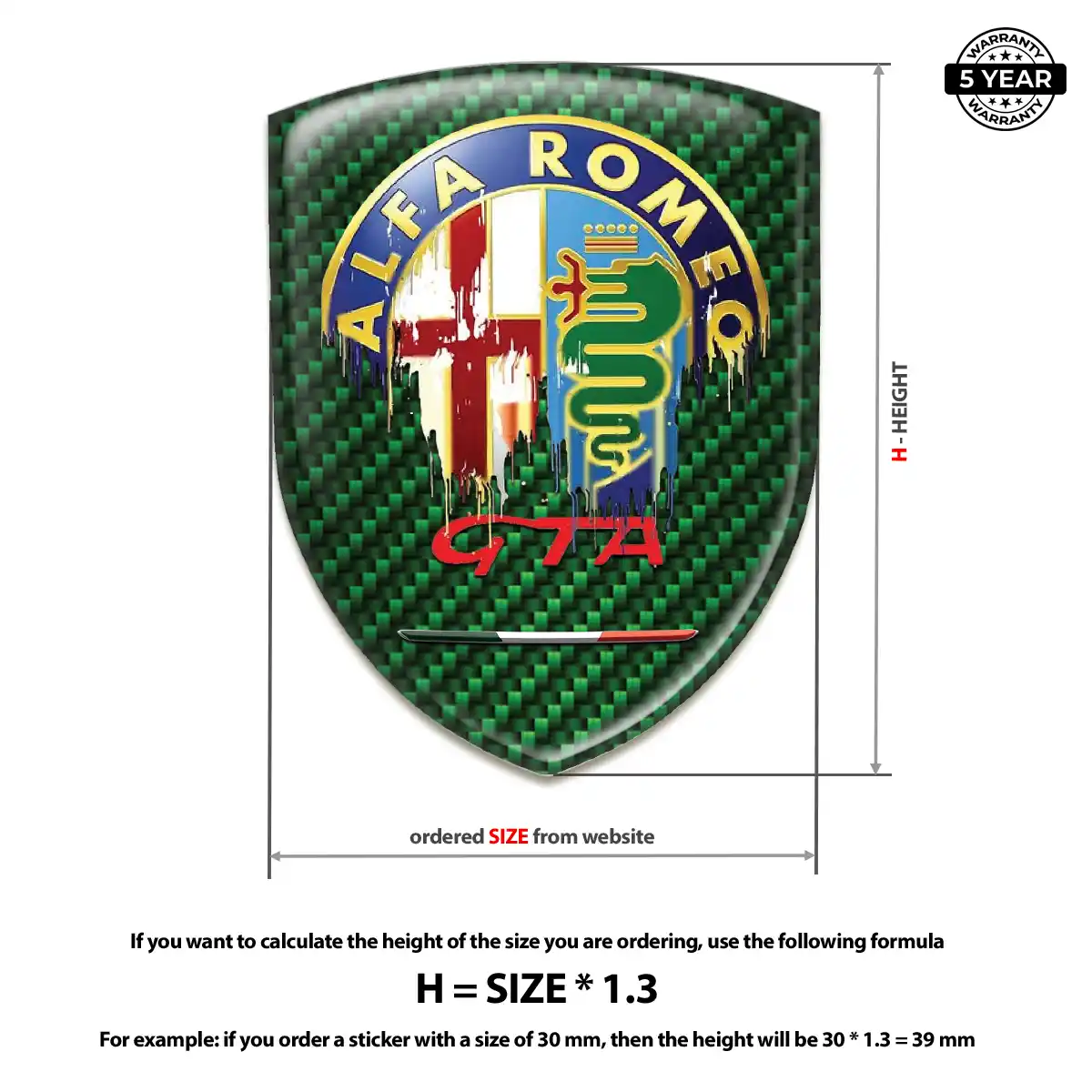 Alfa Romeo Automotive Resin Decal Prestige Line
