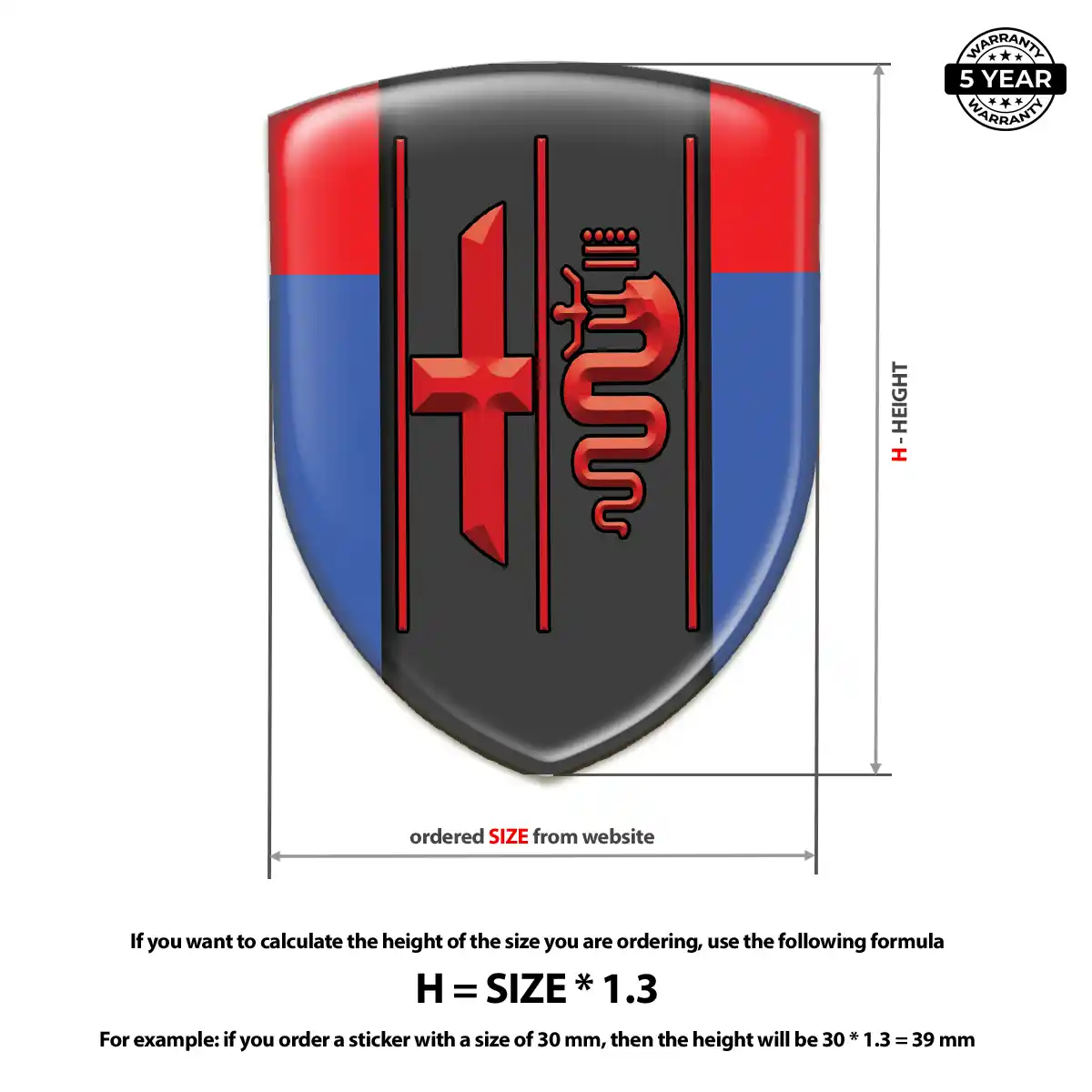 Alfa Romeo Automotive Resin Decal Prime Quality