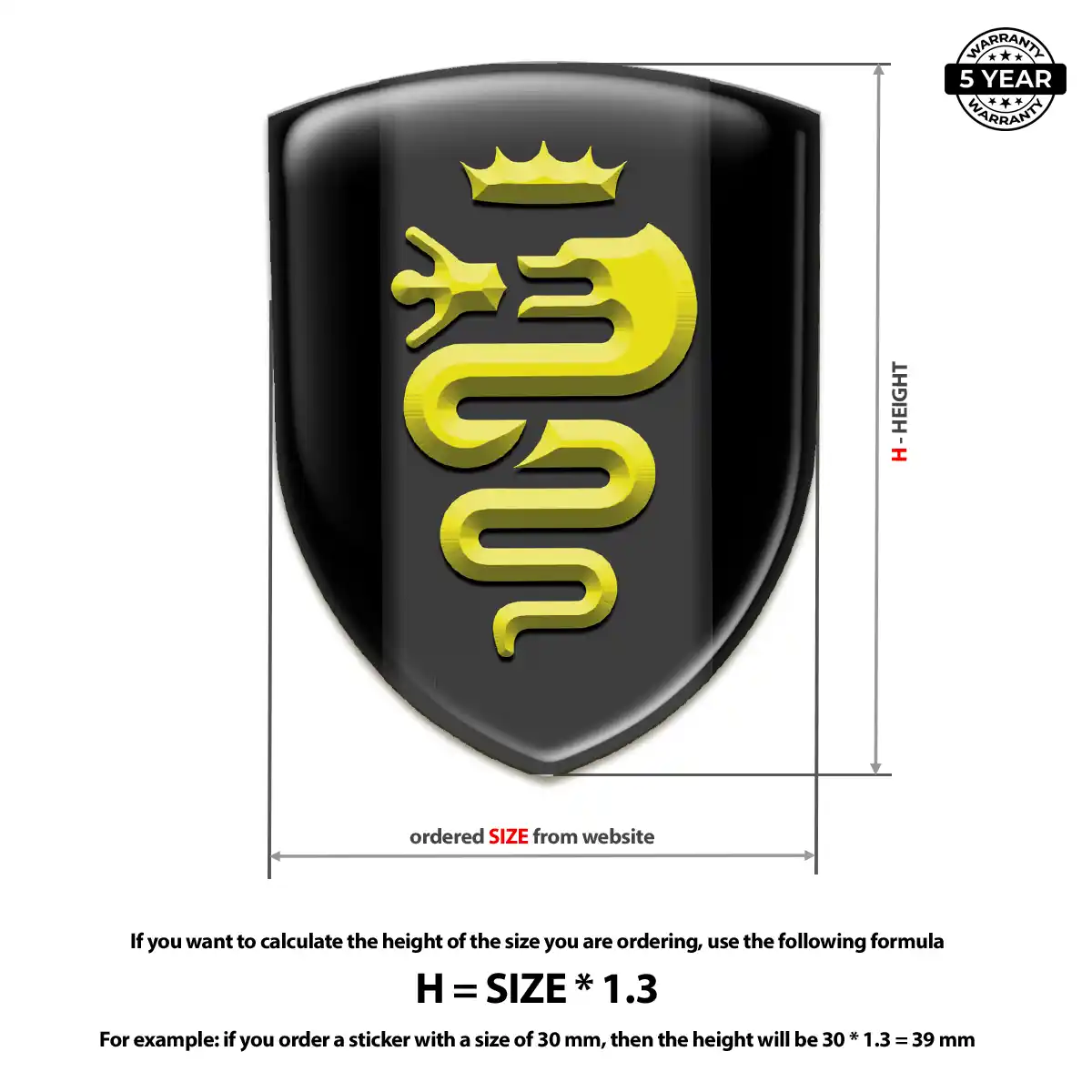 Alfa Romeo Automotive Resin Decal Signature Grade