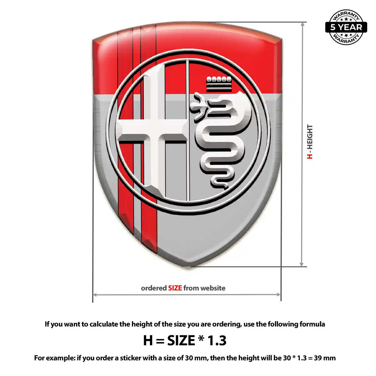 Alfa Romeo Automotive Resin Decal Superior Craft