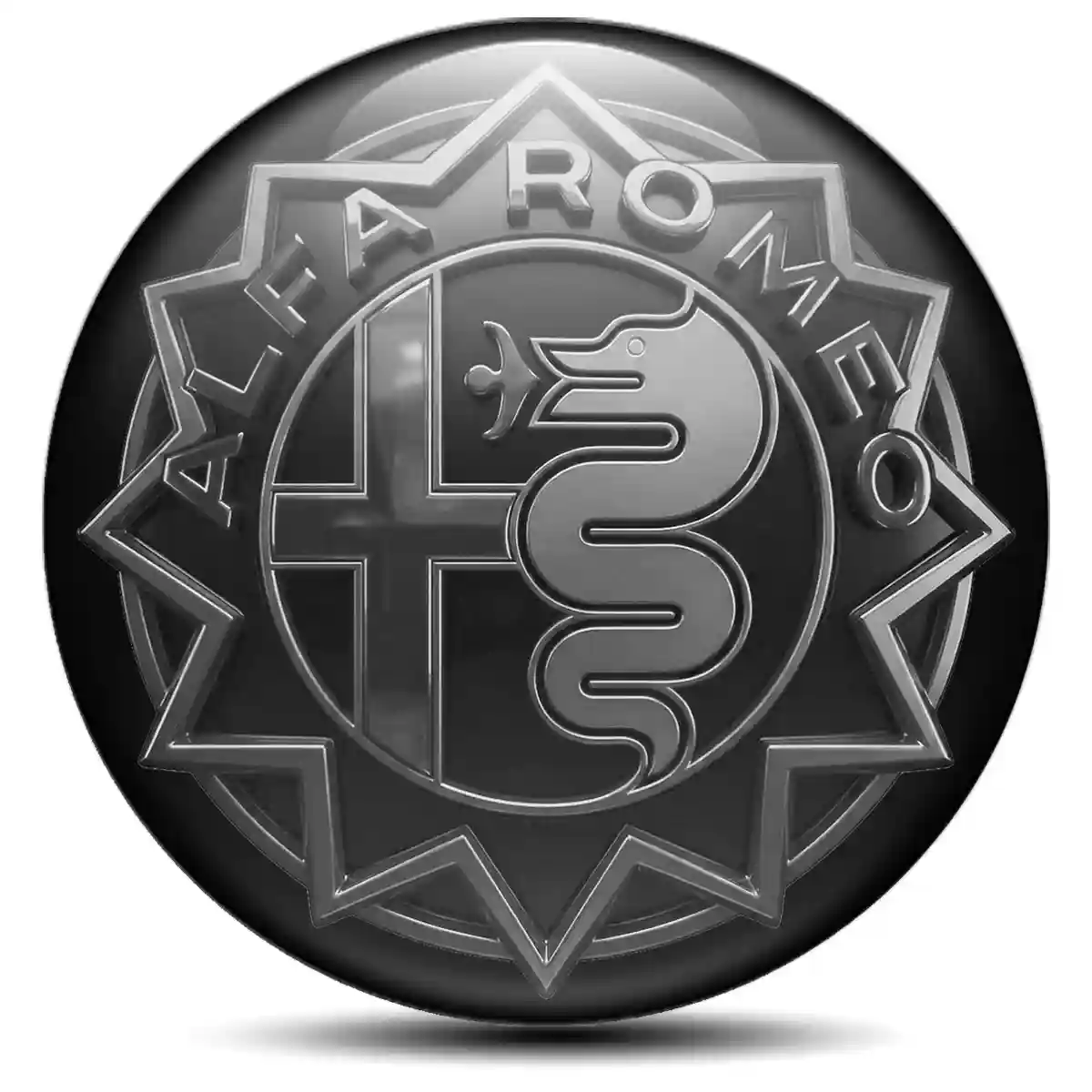 Alfa Romeo Badge Emblems Center Cap Self-Adhesive Sleek Style