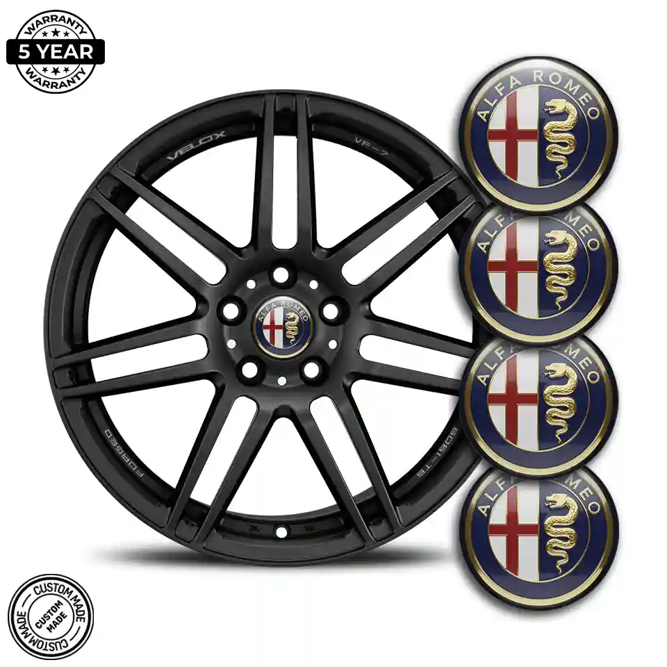 Alfa Romeo Badge Emblems Center Cap Sleek Style