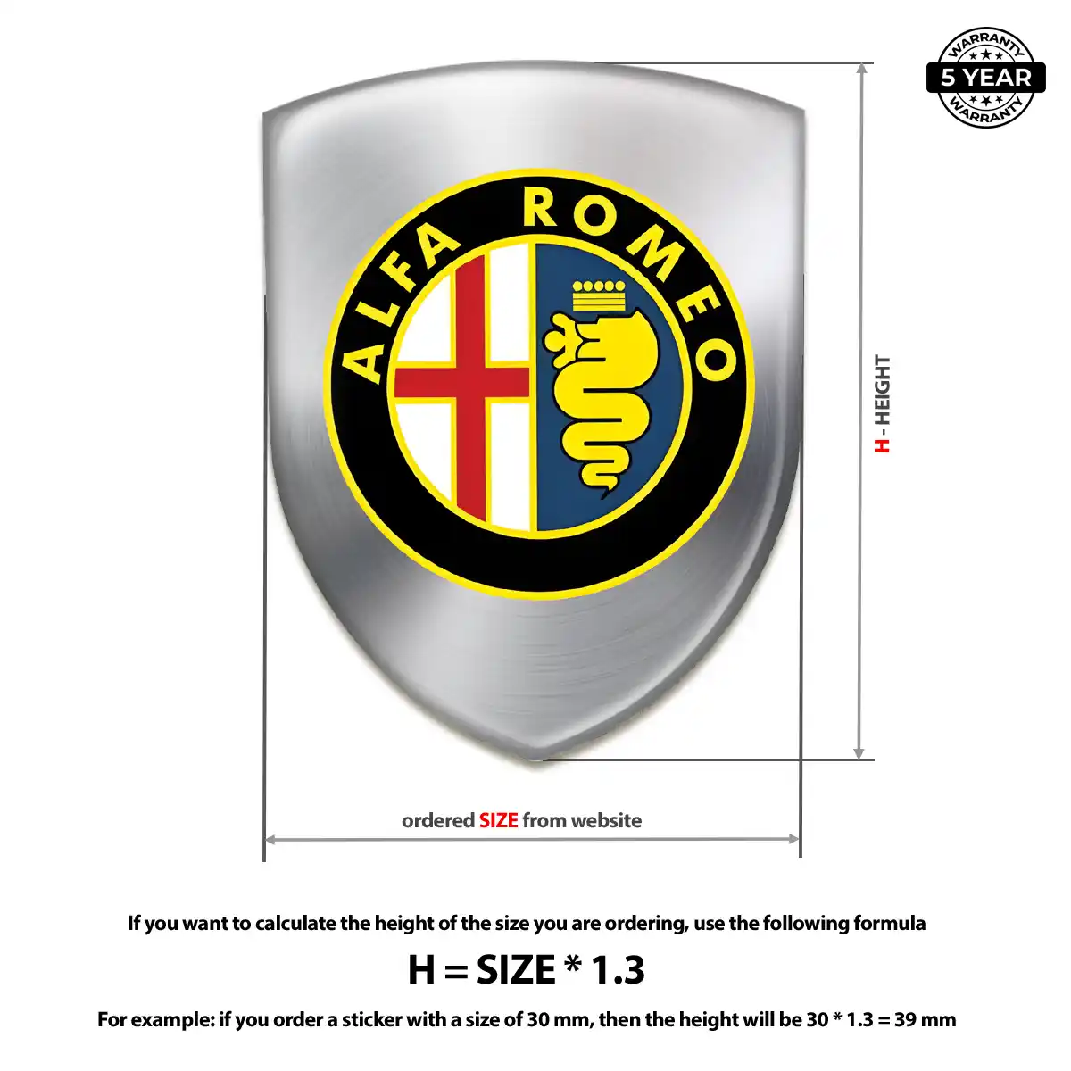 Alfa Romeo Badge Prime Quality